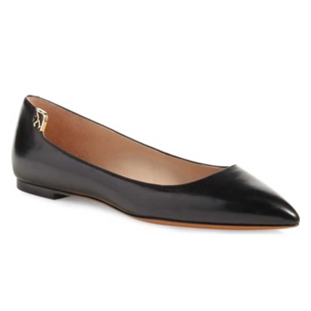 Tory Burch Elizabeth black pointed toe flats
